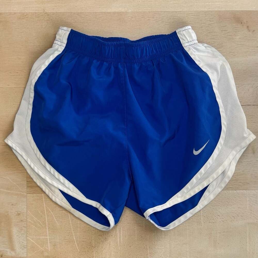 Nike Women's Dri-FIT Tempo Running Shorts Blue White XS